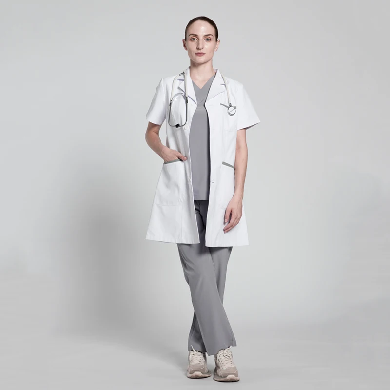 OEM Service Short Sleeve Jogger Gown Medical Doctors Scrub Uniforms Men Women Nurse Scrubs Hospital Clothings