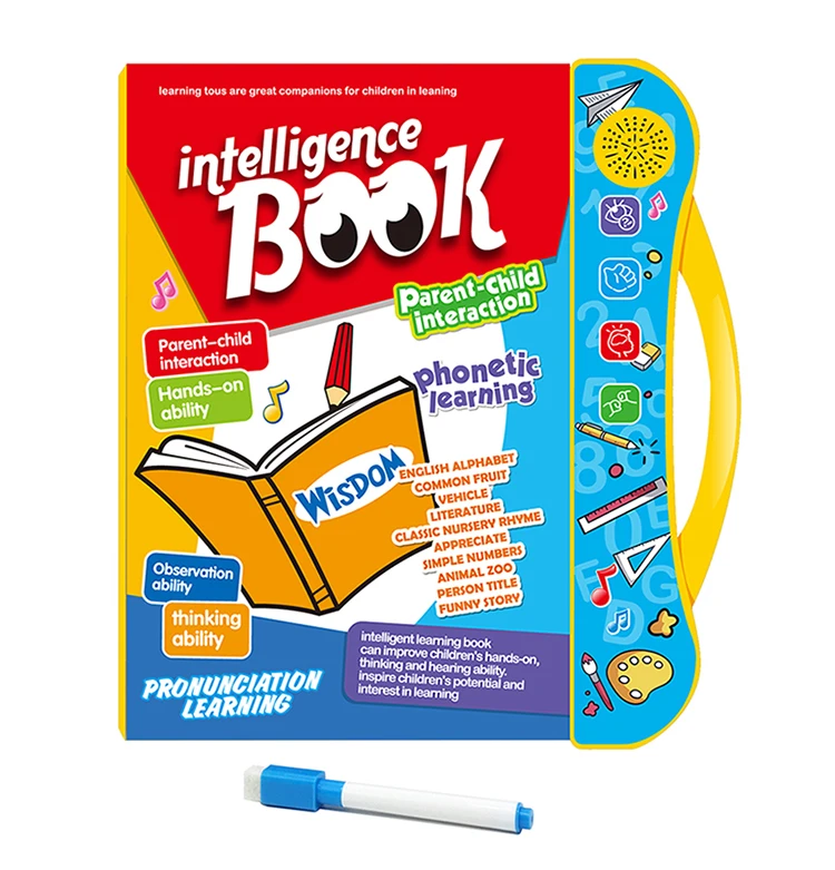 wholesale kids educational books learning english audio book alphabet with writing board learning machine