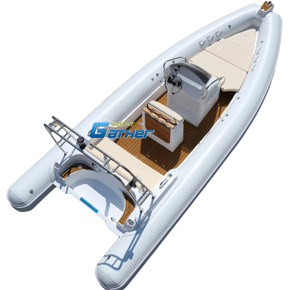 RIB boat 22 FT 6.8 m RIB680B inflatable boat rib yacht with orca tube Eva deck floor for leisure and fishing sports