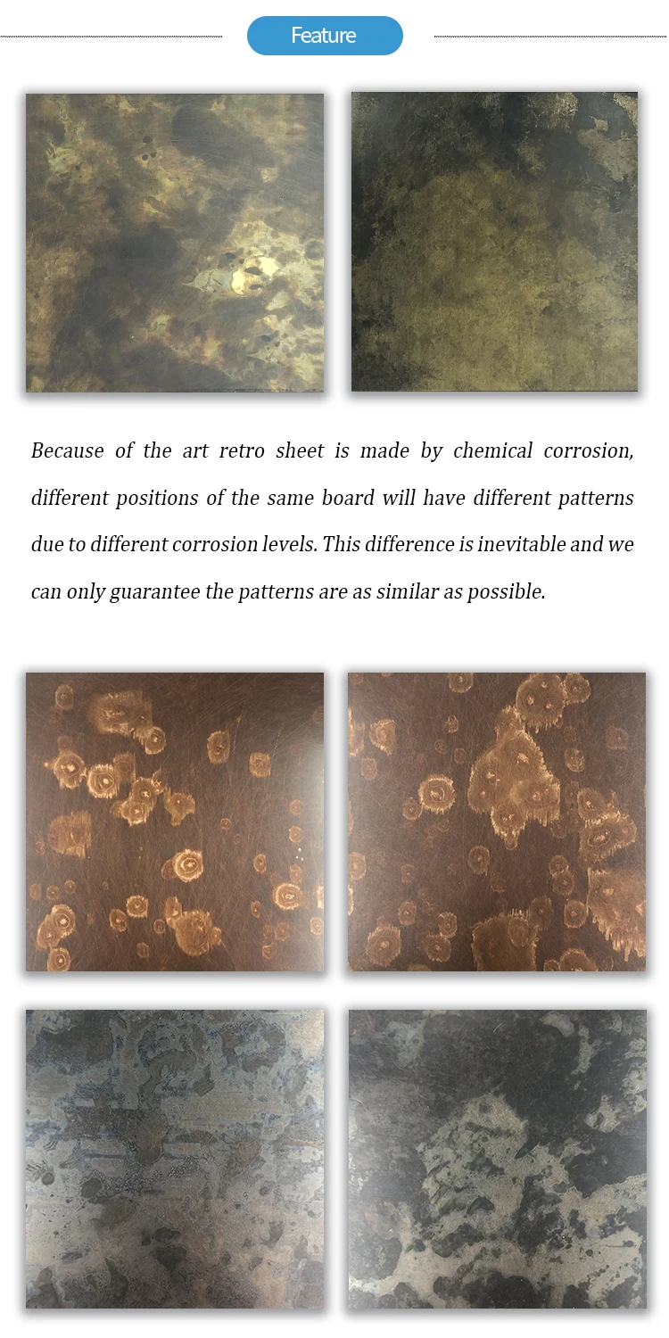 SUCEL Decorative Antique Bronze Color Copper / Brass Coated Clad 304 Antique Stainless Steel Plates And Sheets.jpg