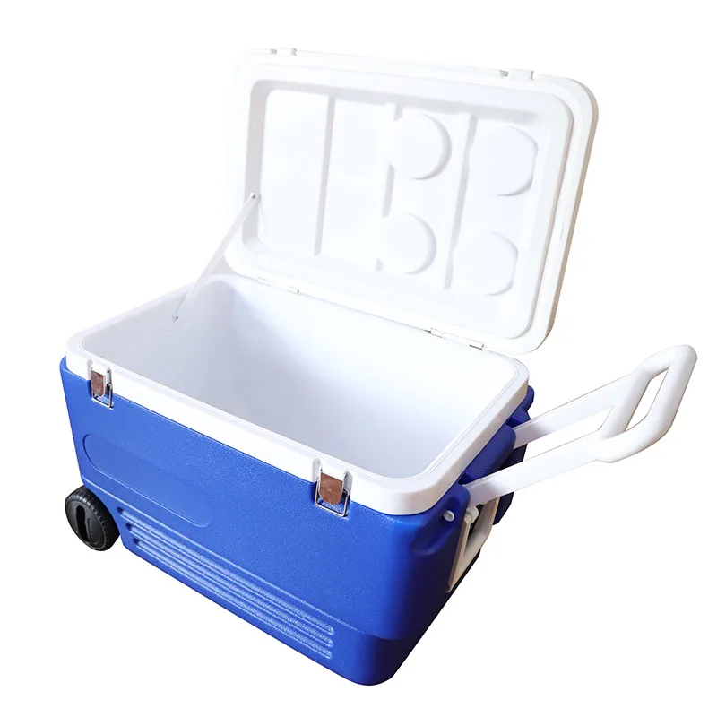 New 65L Solar Energy Ice Chest Cooler Box Coolers Portable Outdoor Electric Cooler Box with Wheel
