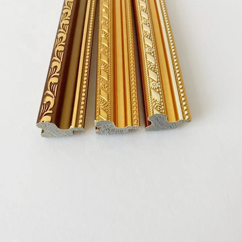 Ruilin factory wholesale high quality golden PS frame moulding