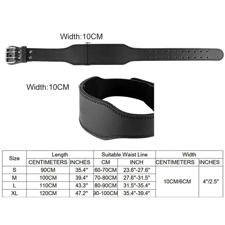 Custom High Quality Cowhide Fitness Training Lift Belt 4 inch Prong Leather Weight Lifting Belt For Men Gym WeightLifting Belt