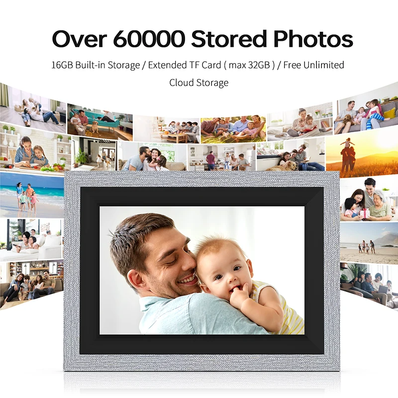 10 1 дюймовая цифровая фоторамка PRITOM 1280x800 IPS экран рамка для фотографий с