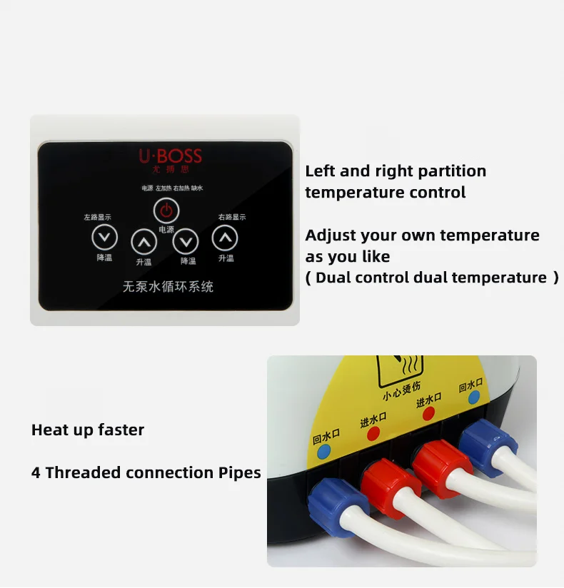 Sound off NON PUMP Dual temperature controller Water Heated blanket Mattress Pads electric heated blanket