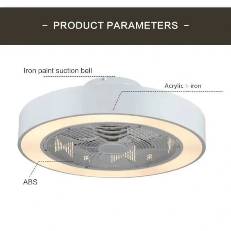 Smart Splint Blade Fan Modern Led Ceiling Fans Light With Lights Remote Control