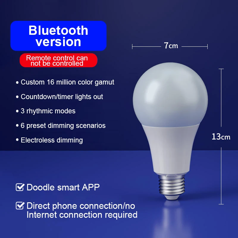 Atmosphere light home decoration bulb dimming fill light led color remote control smart led light