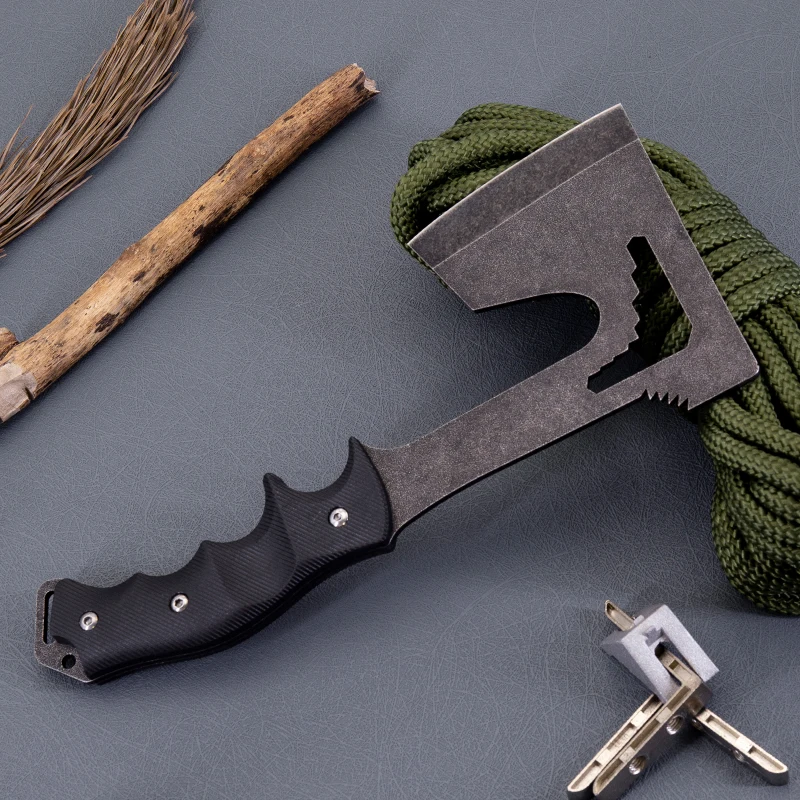 Heavy duty TPR handle Stone Wash Tactical Tomahawk Survival Hatchet Tactical Axe Camping Hatchet Ax