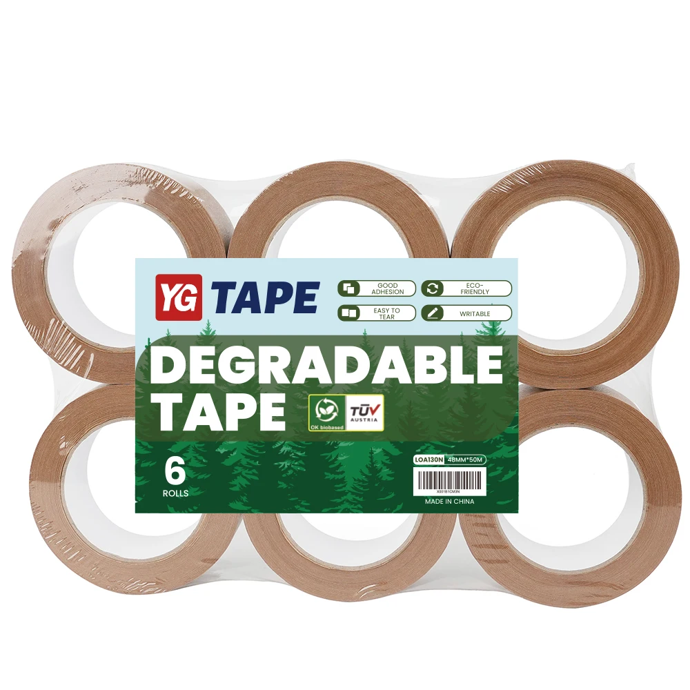 Uncoated Kraft Paper Tape Biodegradable Kraft Paper Tape Adhesive Personalized Kraft Paper Packing Tape