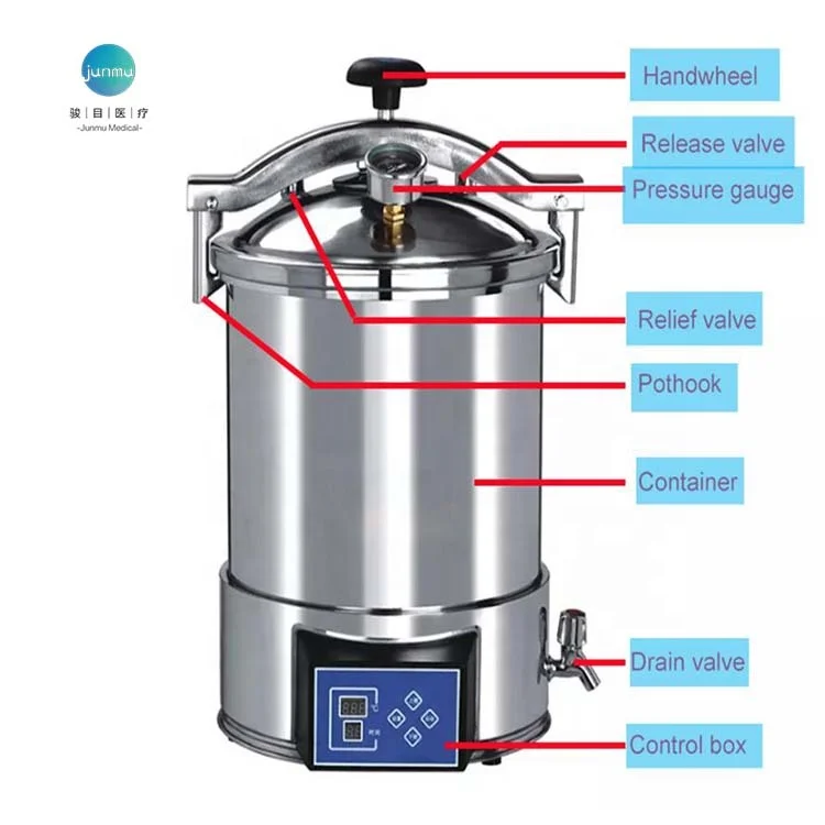 Autoclaved portability 24l 18l portable steam sterilization machine