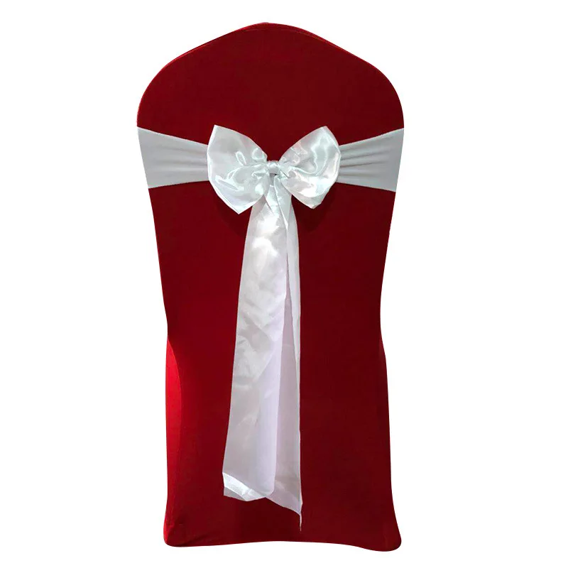 High Party Bow Knot Wedding Decoration Sashes Cover Slipcover Chair Waterproof Strech Linens Slipcovers Modern Sashes Cover slip