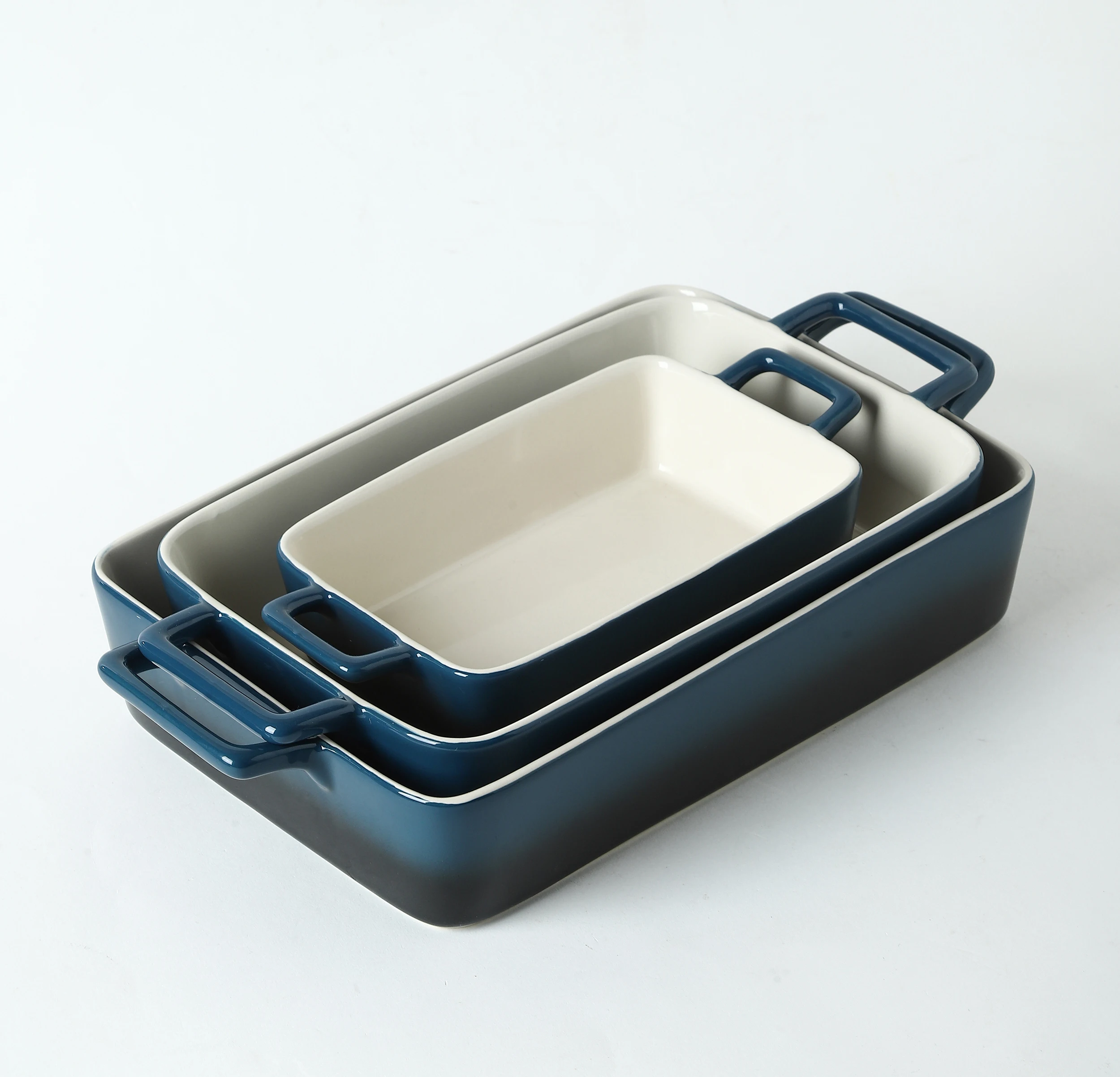Porcelain dinnerware set Bakeware Set for Cooking Ceramic Rectangular baking dish Lasagna Pans  Casserole