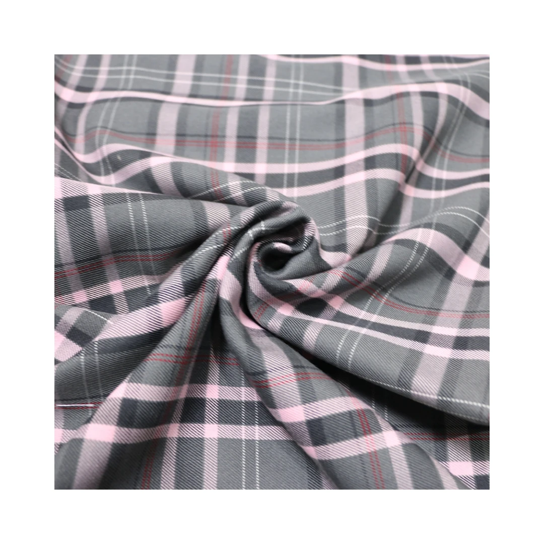 High Quality Woven 65%T 35%R Dyed Grey Style Fancy Anti-Static And Wrinkle-Resistant Tr Fabric For Clothes