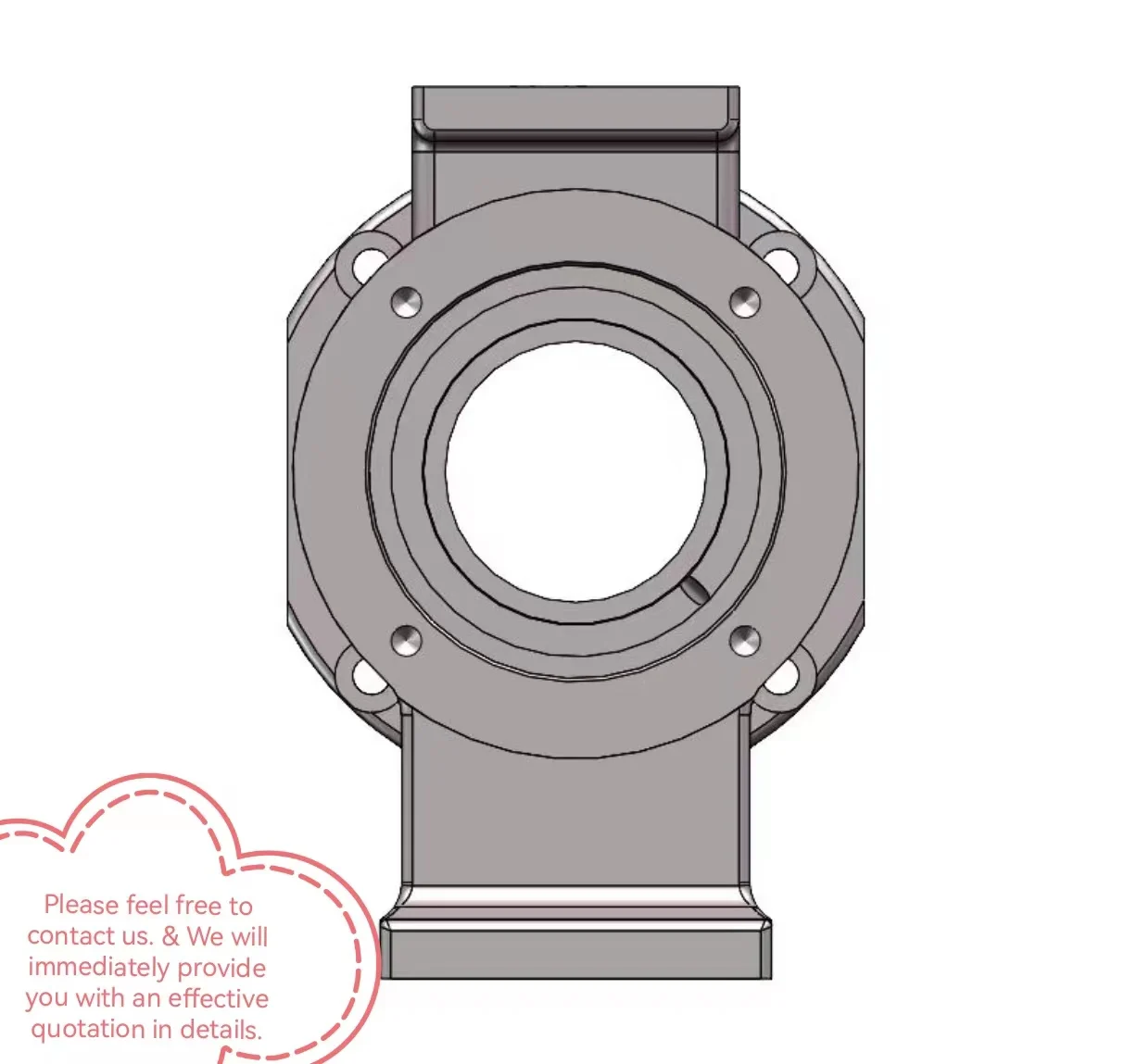 Custom Non-Standard Brass Bearing Housing CNC Machined for Dogs with Operating Side Application Stainless Steel & Metal Material