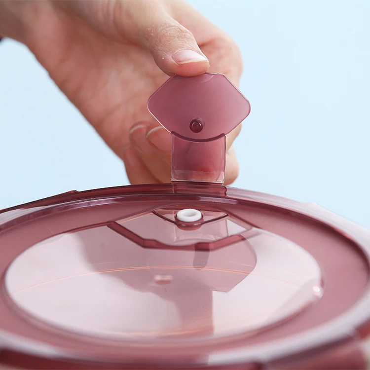 Microwaveable round airtight meal pre picnic snack soup sauces crisper set plastic storage box PP food container with snap lock