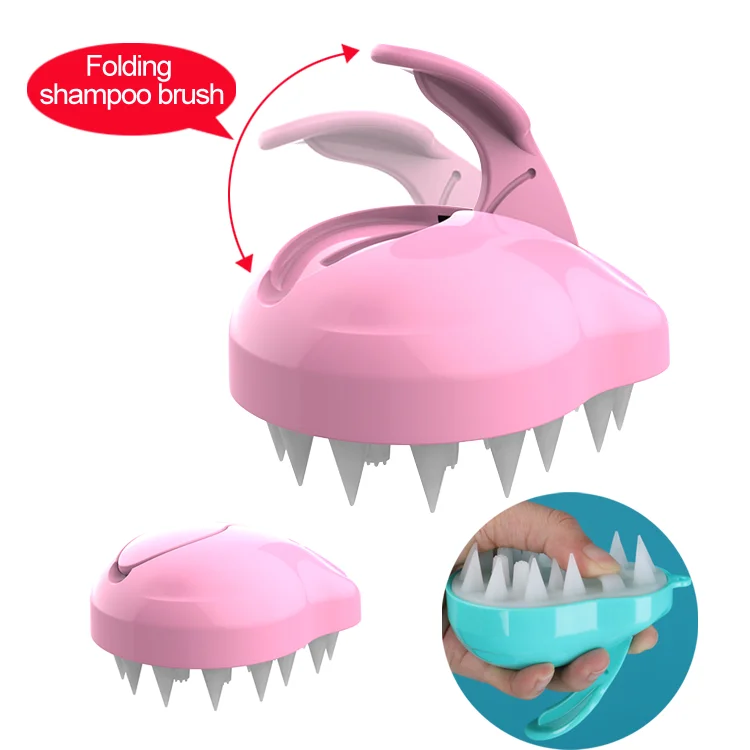 Wholesale Baby Hair Brush Silicone Waterproof Reusable Soft Silicone Baby Brush and comb for cleaning baby hair