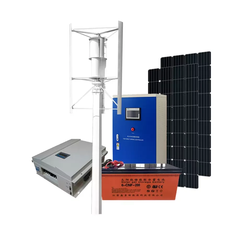 High efficiency 3kw 5kw 8kw 10kw wind turbine panel solar off grid wind turbine power generation solar system for home farm
