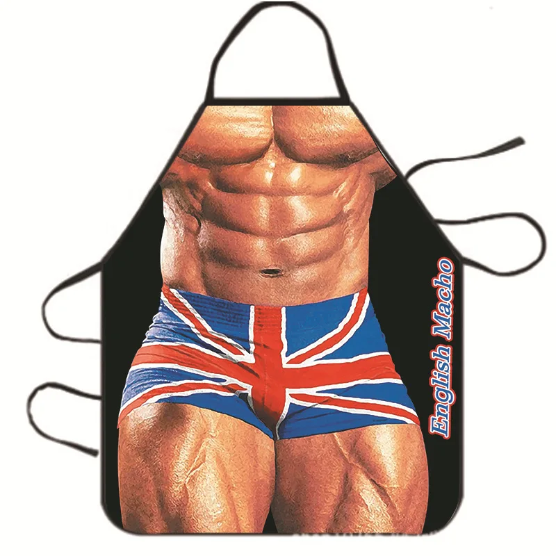 BBQ Party Sexy Male Cooking Grilling Adult Baking Kitchen Waterproof Funny Apron for Men