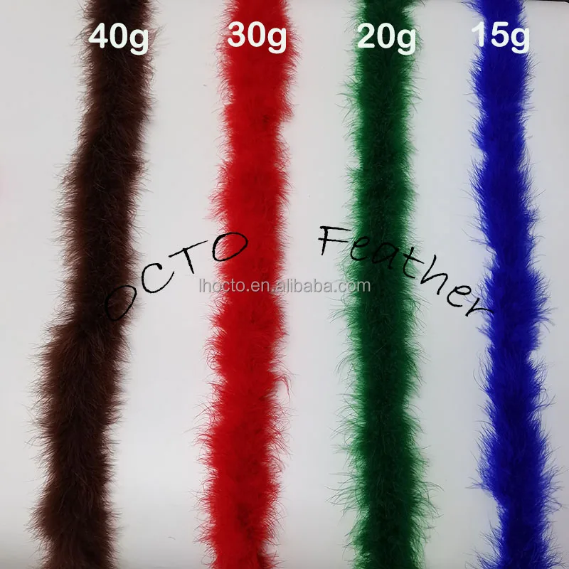 Wholesale Cheap Party Home Decoration 13g 18g 30g 40g Fluffy Turkey Fur Scarf Soft Marabou Feather Boa