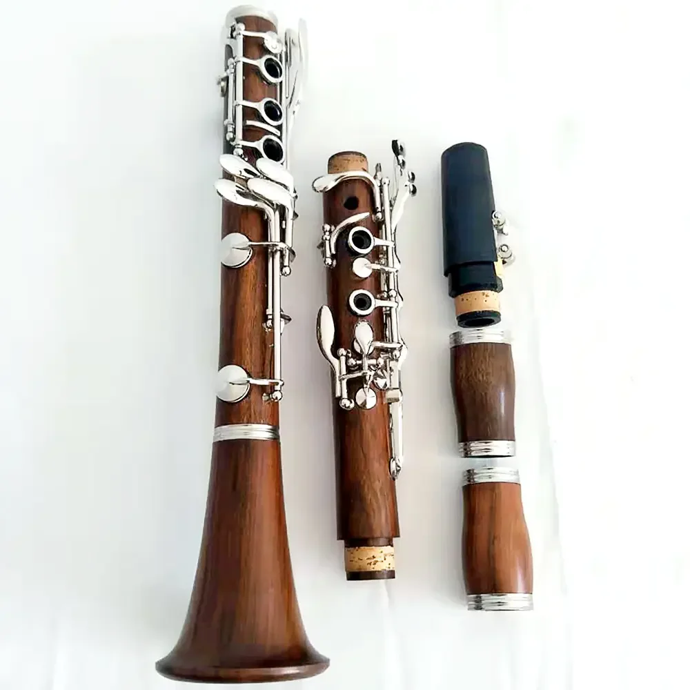 Factory wholesale High grade 17 key Bb Redwood nickel plated clarinet