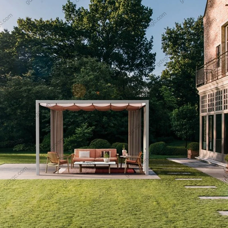 Modern Luxury Outdoor Lounge Pavilion Furniture for Hotels Parks Courtyards Villas