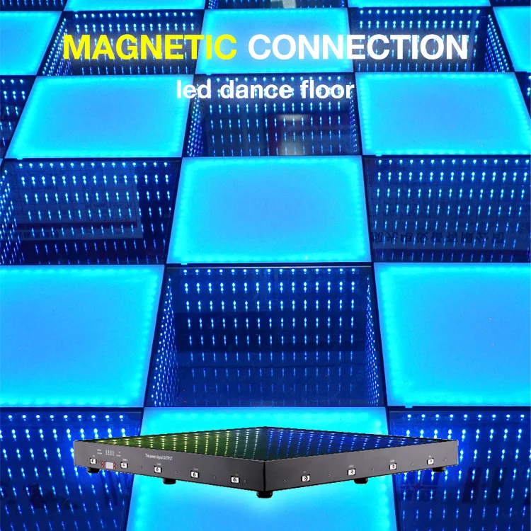 Wireless Fast Set Up Ultra-sim DMX 3D Mirror Magnetic LED Dance Floor