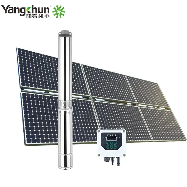 dc deep well solar submersible water pump with solar panel 96v solar water pumping machine
