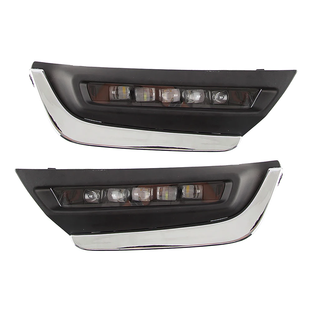 KEEN Car LED DRL for Honda CR-V CRV 2017 2018 2019 Daytime Running Light Streamer Turn Signal Driving Fog Lamp