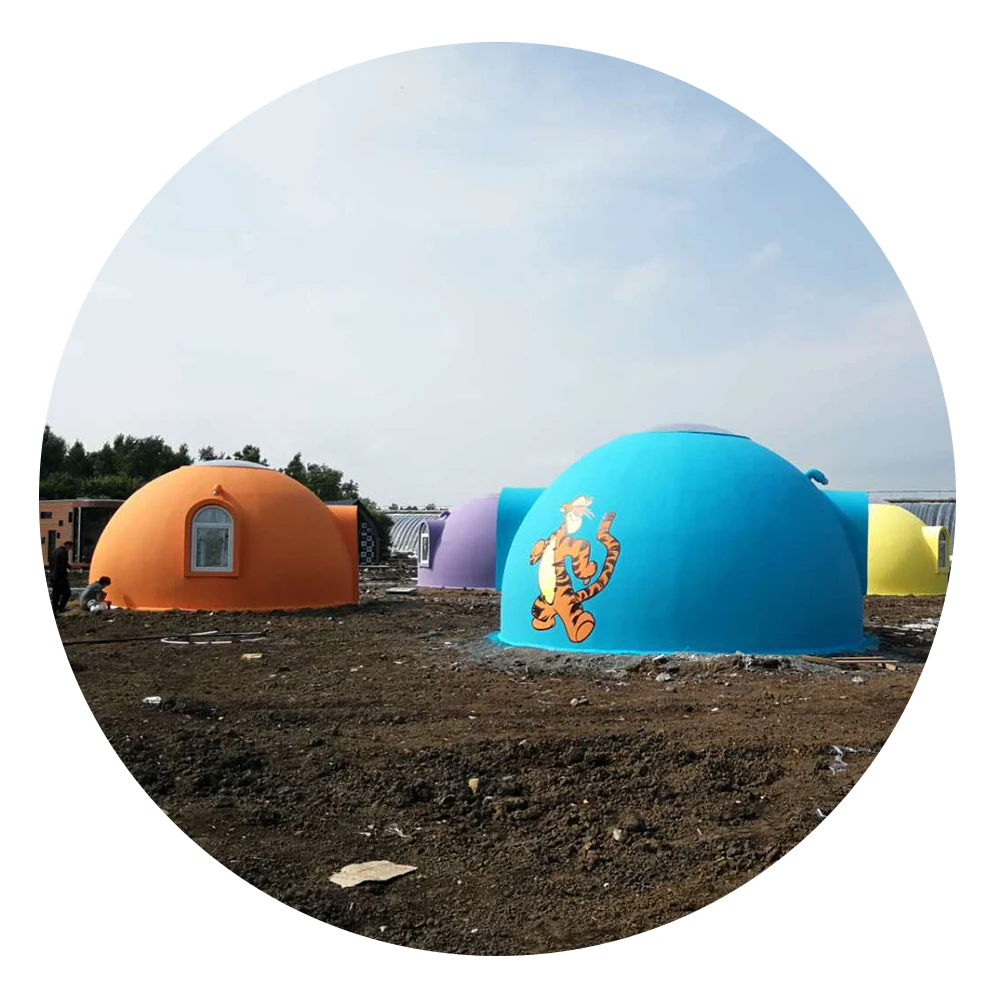 Cheap EPS Material Module house Structure Dome Prefab warmest home integrated graphene House round