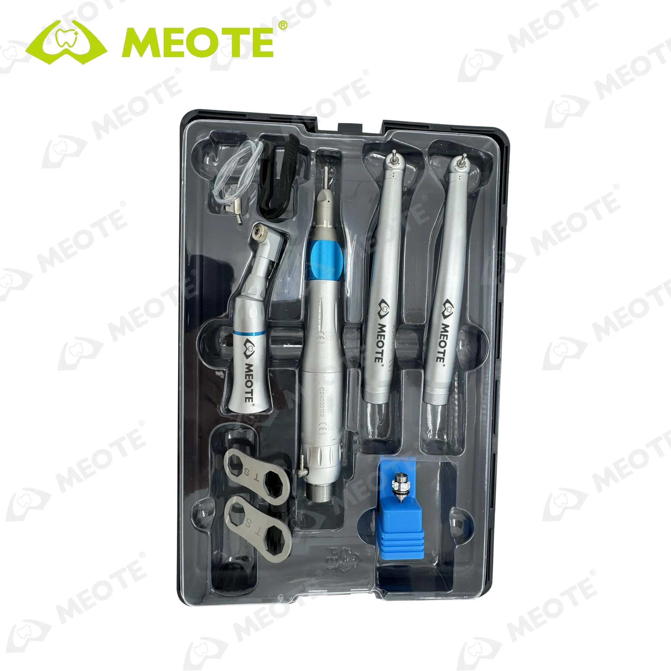 MEITE MEDICAL OEM Dental Handpiece Kit Student High and Low Speed Turbine Set Contra Angle Air Motor