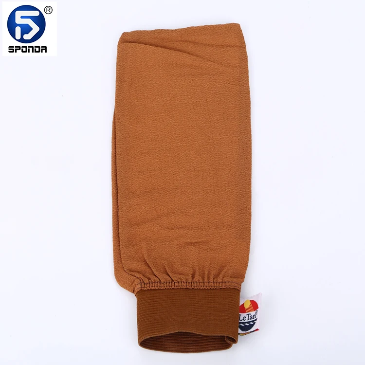 
100% Viscose Fibers Exfoliator Body Scrubber Mitt Dead Skin Cell Remover Tan 