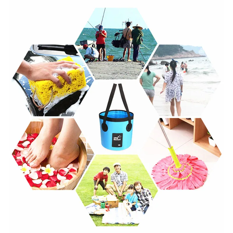Wholesale Multifunctional outdoors fishing bag 12L 20L Waterproof Folding camping Bucket