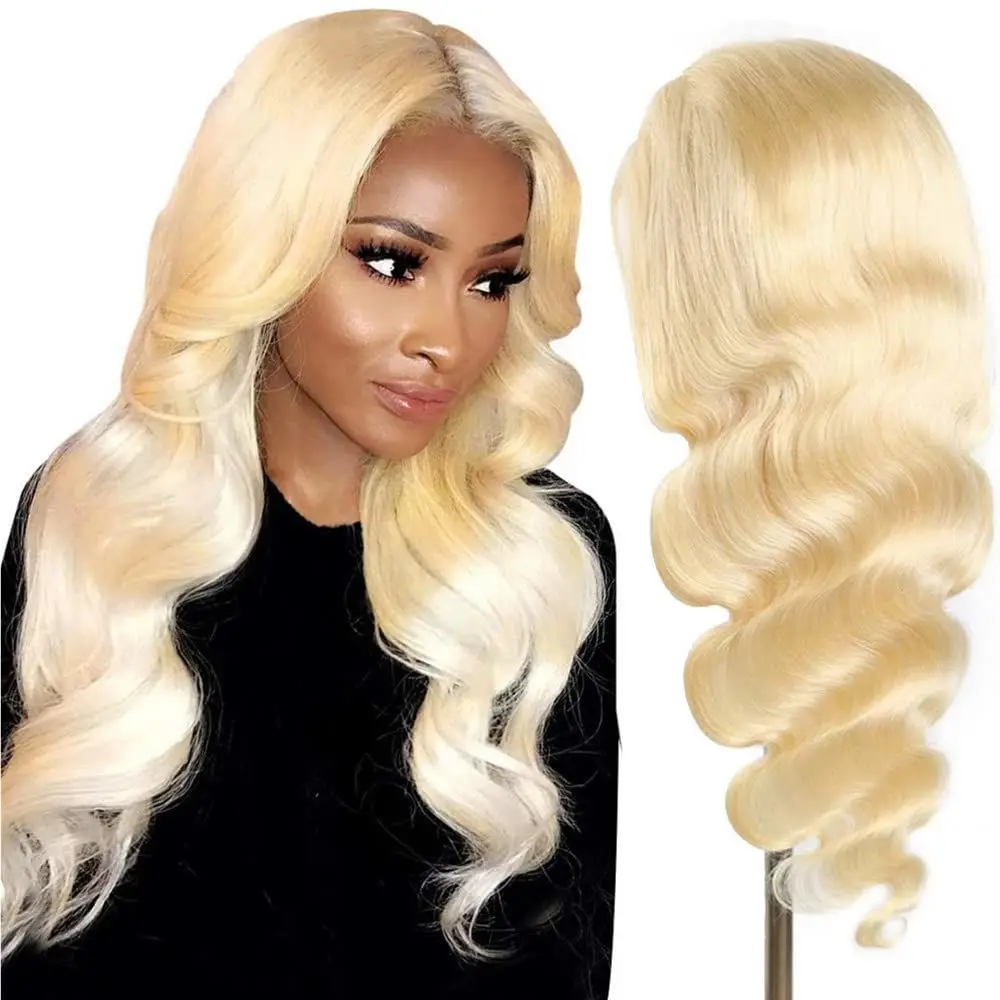Blonde 613 Lace Front Wig 100% Human Hair Frontal Wig 30inch Glueless Colored 613 Full Lace 13x4 Transparent Lace Wig For Women