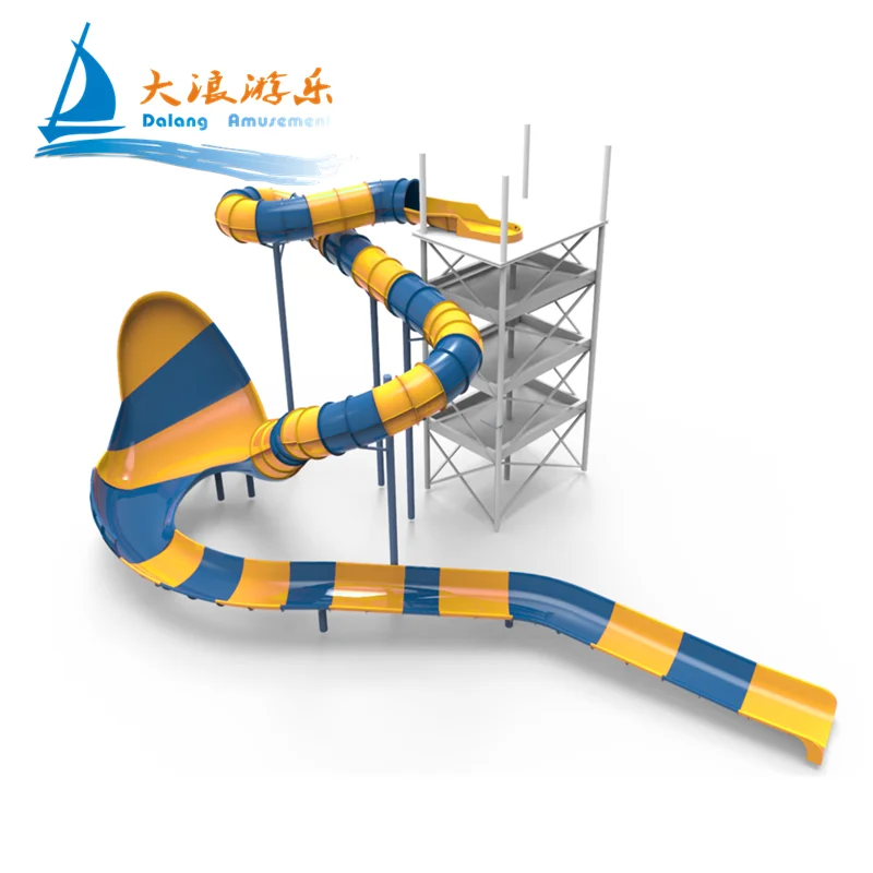Amusement Park Water Play Equipment Popular Colorful Commercial Pearl Shell Water Slide Used for Outdoor Playground 4 Players