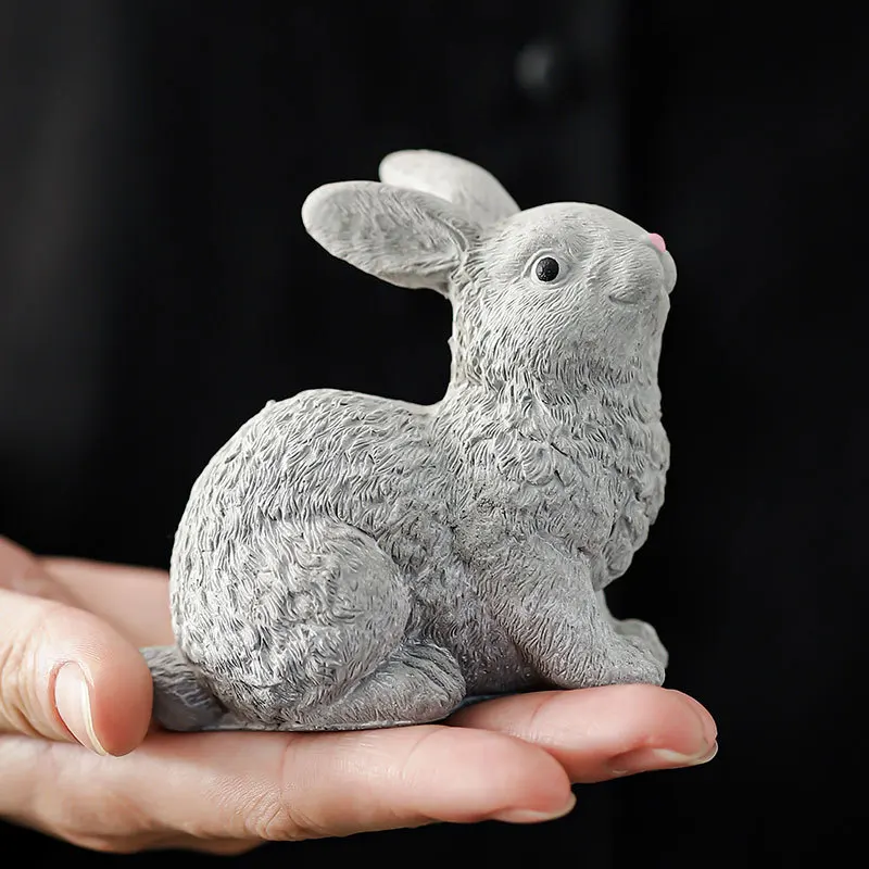 Creative Cement Garden Ornaments with Custom Logo Bunny Bird Design for Home Decor Made of Durable Fiberglass Animal Pattern