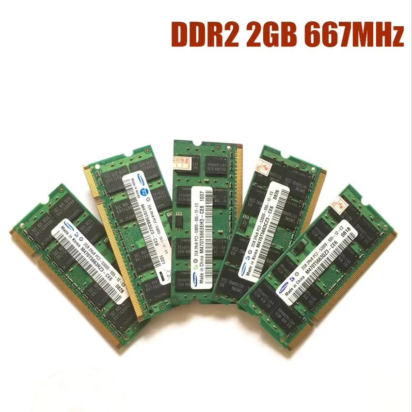 Random Hynix Uskingston Krsamsung memory module 1g 2g 1GB 2GB DDR2 667MHz 800MHz Laptop memory