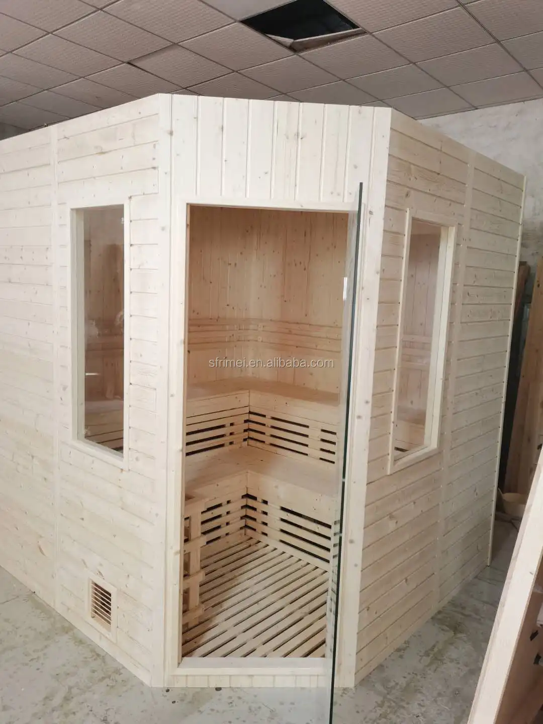 Cheap price dry sauna bath and wet steam bath combined room sauna box steam bath K-7121