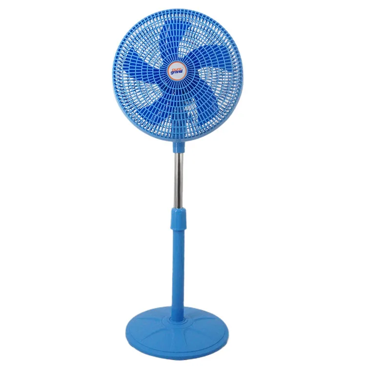 Hot Sales Color Blue Durable Utility Office air Cooling 30w 40w Oscillating 5 Plastic Blades 12 Inch Wholesale Floor Fan