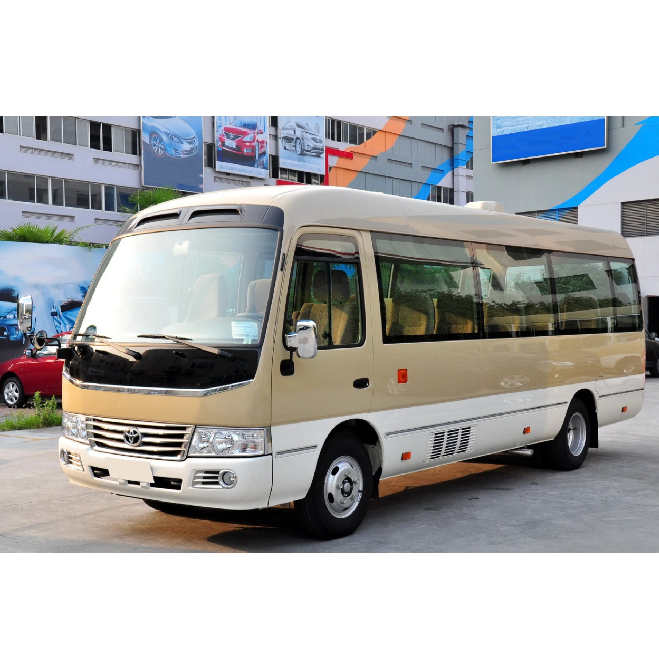 Custom Used Bus Toyota Coaster Mini Bus 30 Seaters Left Hand Drive Toyota Coaster for Sale