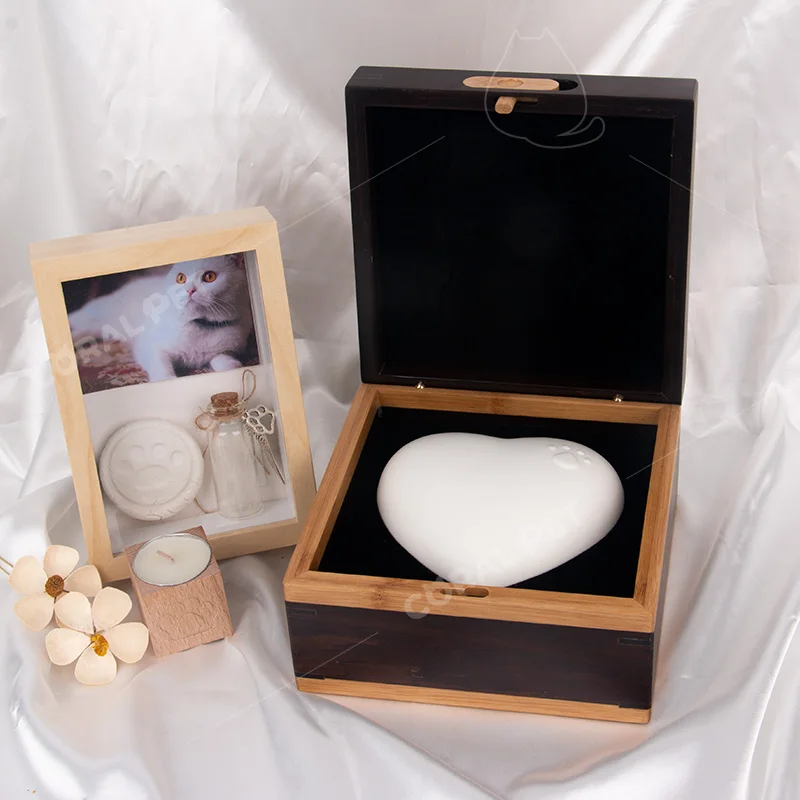 heart urn pet cremation ashes ceramic heart shaped urn white  paw print heart pet urn
