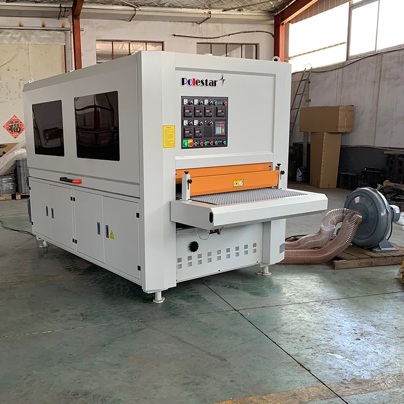 w1000mm/1300mm Automatic MDF door cabinet wood disc brush polishing sanding sander machine