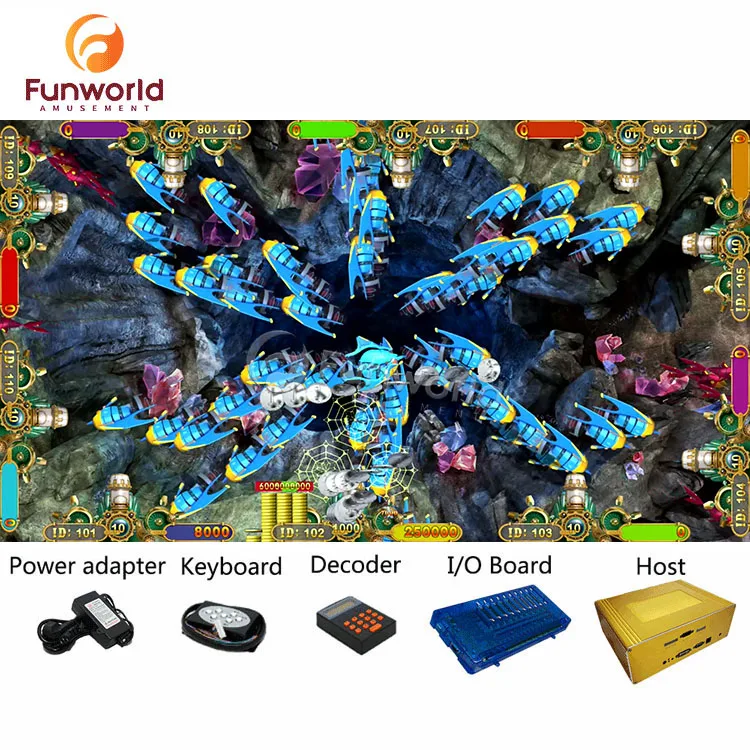 Coin Operated Games Fish Table For Sale Dragon King Fish Hunter Arcade Game Machine Panda Master Game Fishing Boat Mermaid