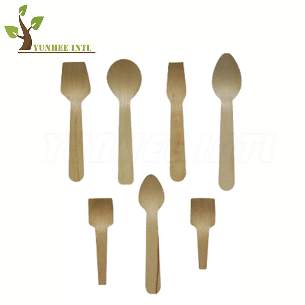 
F-S-C Approved Birch Wood Disposable Gelato Spoon 