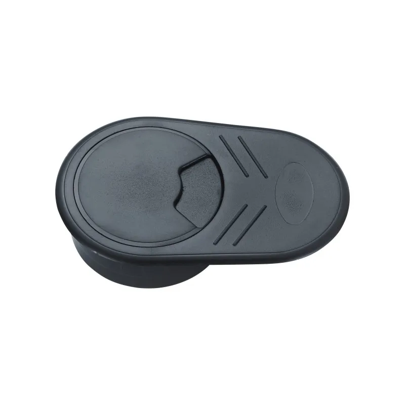 Черная пластиковая круглая втулка для кабеля/Пластиковая крышка отверстия компьютерного