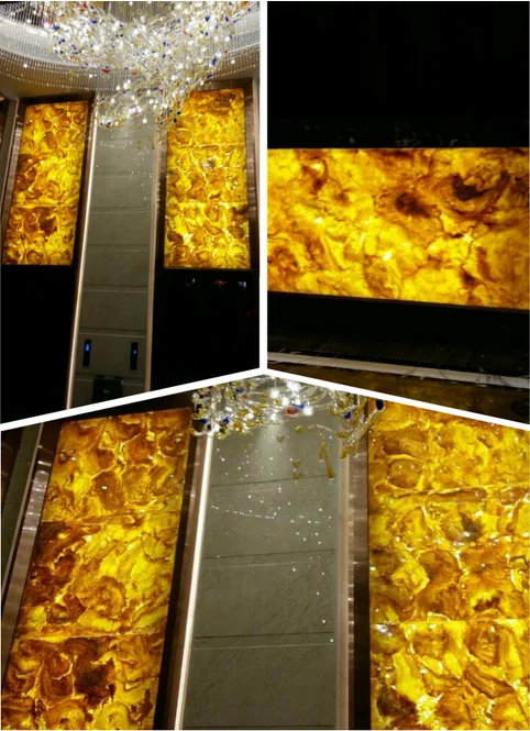 Translucent artificial onyx marble sheet luxury backlit stone slab for countertop