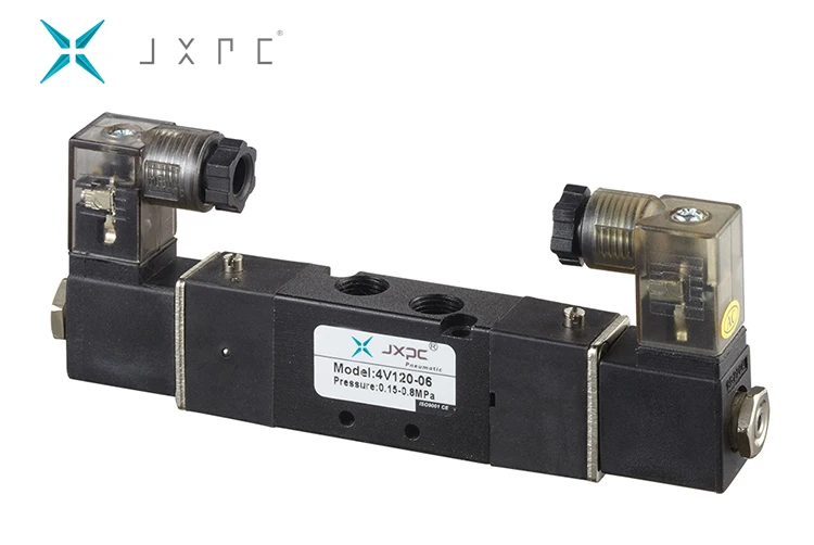 4V120-06 Pneumatic Control Valve High Quality 1/8' DC 24V Double Position 5 Way Air Solenoid Valve