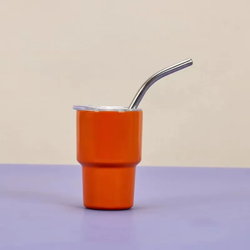 2023 Popular Mini Cup Double Wall 304/201 2oz Shot Glass Tumblers Coffee Travel Mugs Metal Tumbler With Lid With Straw