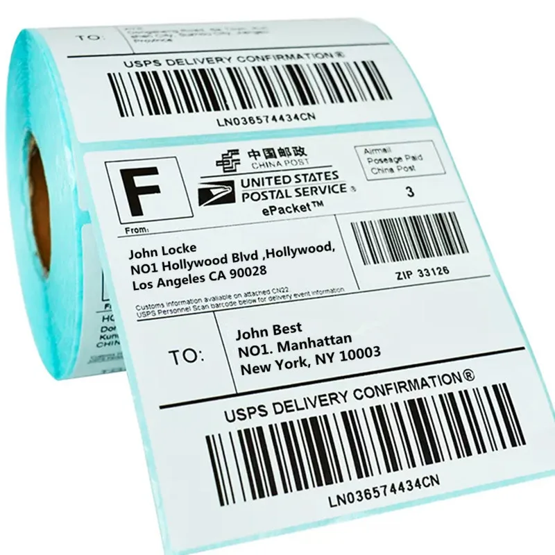 Wholesale 100*100mm Adhesive Thermal Printer Label Sticker Paper Online Shopping Shipping Label