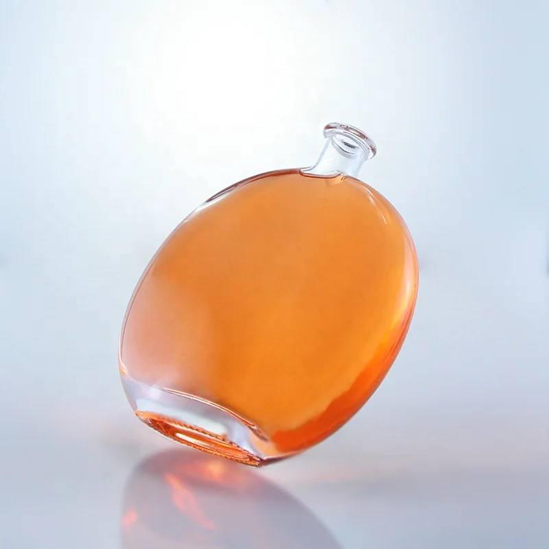 Export High Quality Whiskey Glass Bottle 250 ML 500 Flat and Round Vodka