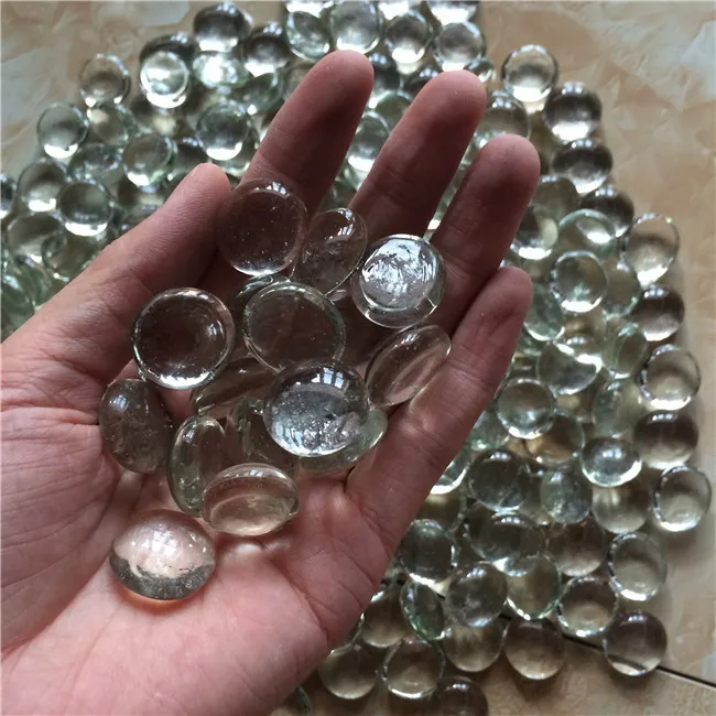 Wholesale round decorative colored glass marbles crystal glass fillers